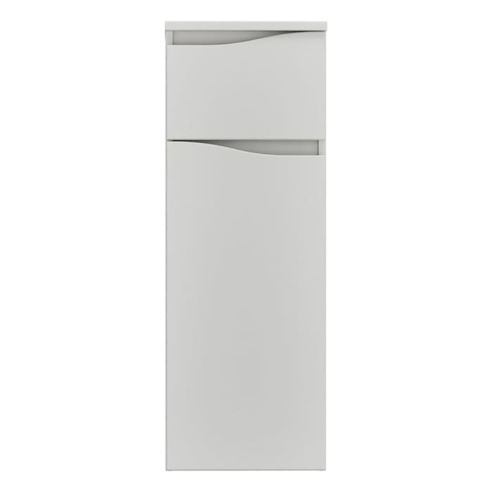 burgbad Sinea 3.0 Halbhoher Schrank 35 x 34 x 96 cm, 1 Schublade, 1 Tür, Anschlag links, mit Griffleiste G0167