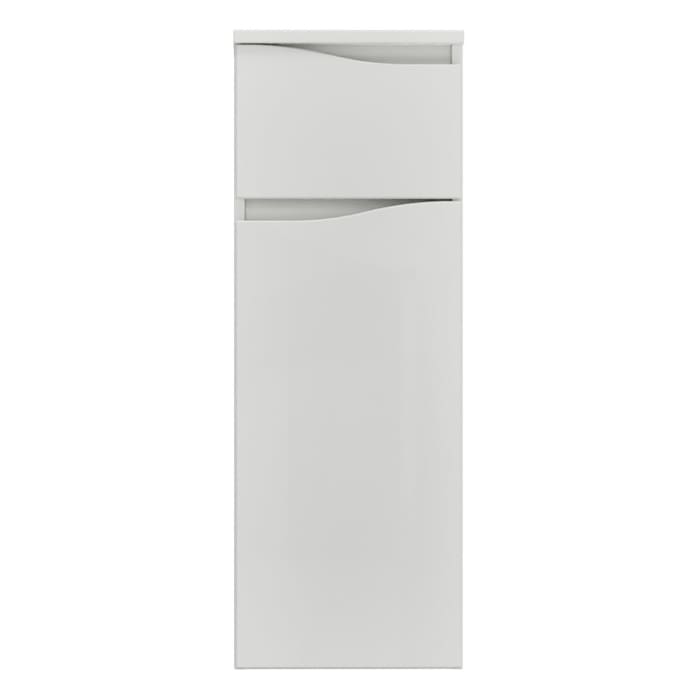 burgbad Sinea 3.0 Halbhoher Schrank 35 x 34 x 96 cm, 1 Schublade, 1 Tür, Anschlag rechts, mit Griffleiste G0167