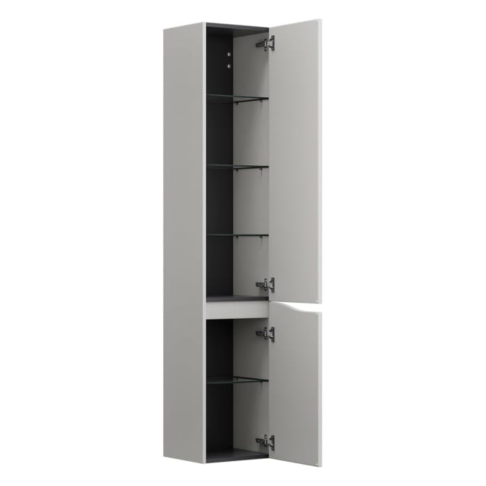 burgbad Sinea 3.0 Hochschrank 35 x 34 x 176 cm, 2 Türen, Anschlag rechts, mit Griffleiste G0167