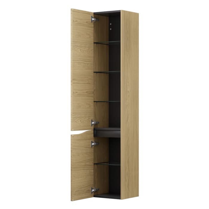 burgbad Sinea 3.0 Hochschrank 35 x 34 x 176 cm, 2 Türen, Anschlag links, mit Griffleiste G0292