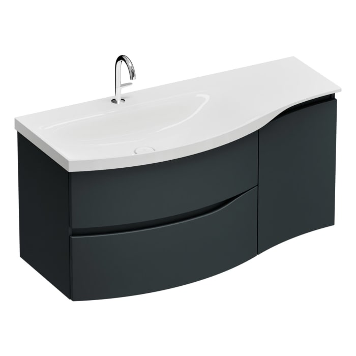 burgbad Sinea 3.0 Mineralguss-Waschtisch mit Unterschrank, 122 cm, mit Griffleiste G0167