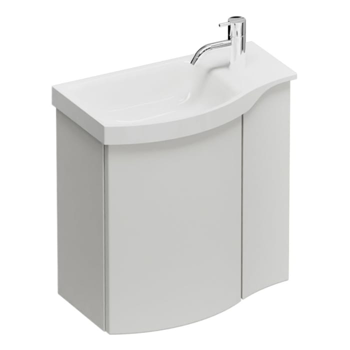 burgbad Sinea 3.0 Mineralguss-Waschtisch mit Unterschrank, 52 cm