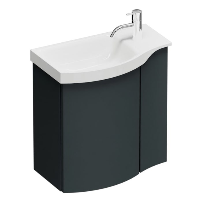 burgbad Sinea 3.0 Mineralguss-Waschtisch mit Unterschrank, 52 cm