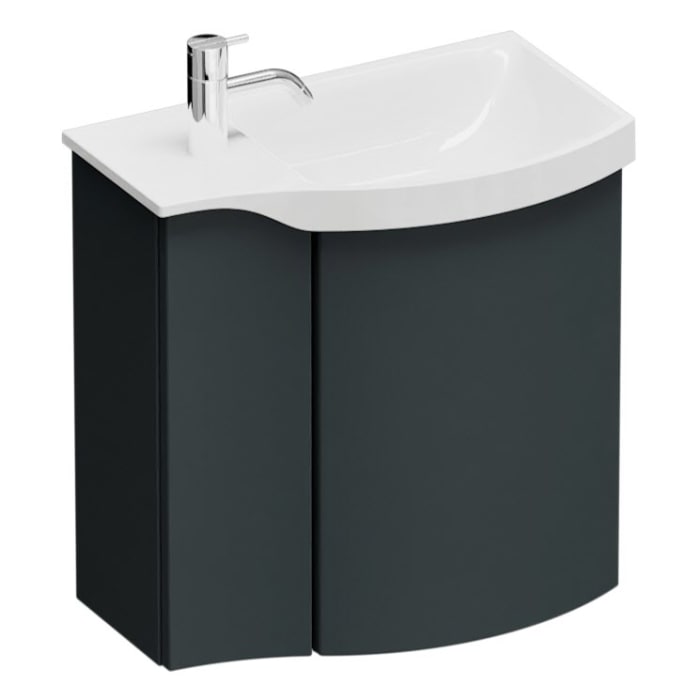 burgbad Sinea 3.0 Mineralguss-Waschtisch mit Unterschrank, 52 cm