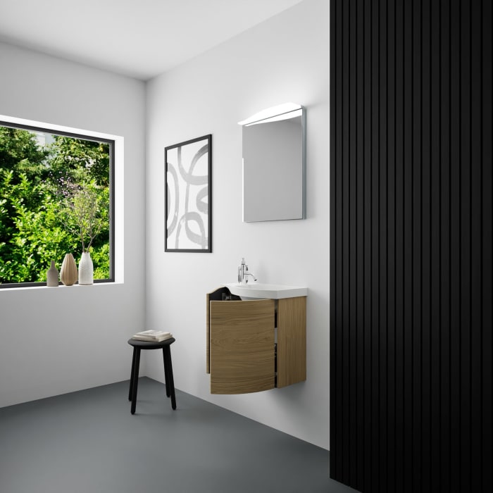 burgbad Sinea 3.0 Mineralguss-Waschtisch mit Unterschrank, 52 cm