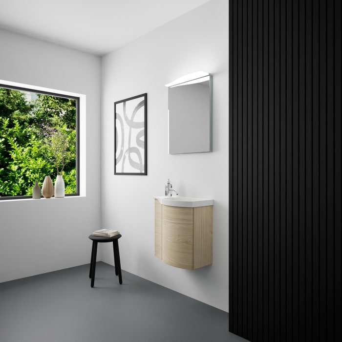 burgbad Sinea 3.0 Mineralguss-Waschtisch mit Unterschrank, 52 cm