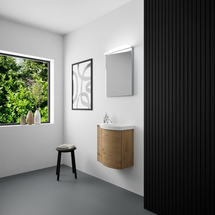 burgbad Sinea 3.0 Mineralguss-Waschtisch mit Unterschrank, 52 cm