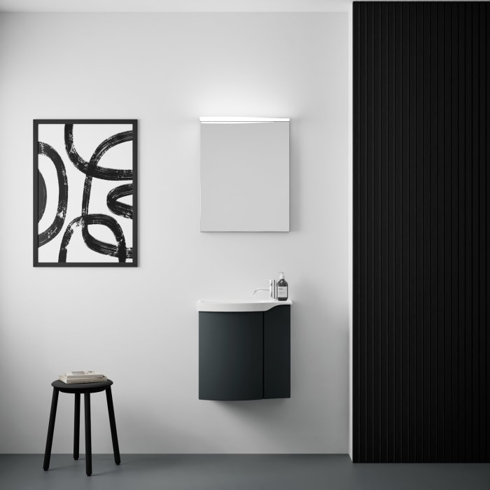 burgbad Sinea 3.0 Mineralguss-Waschtisch mit Unterschrank, 52 cm