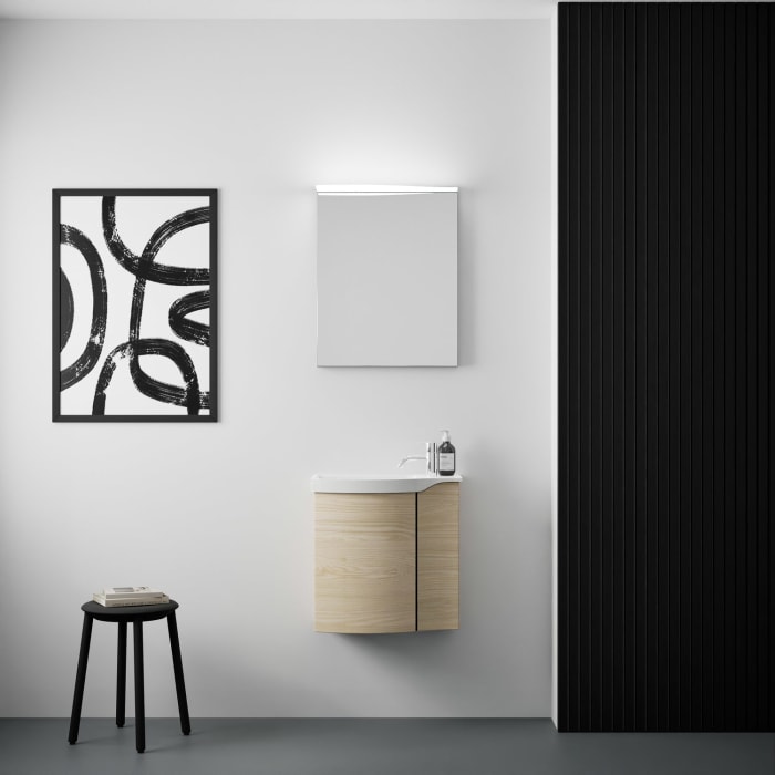 burgbad Sinea 3.0 Mineralguss-Waschtisch mit Unterschrank, 52 cm