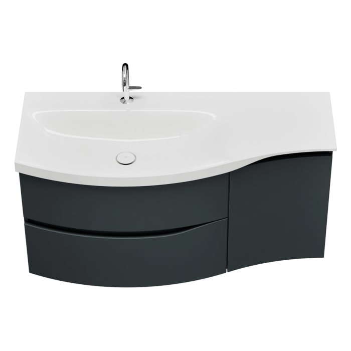 burgbad Sinea 3.0 Mineralguss-Waschtisch mit Unterschrank, 122 cm, mit Griffleiste G0167