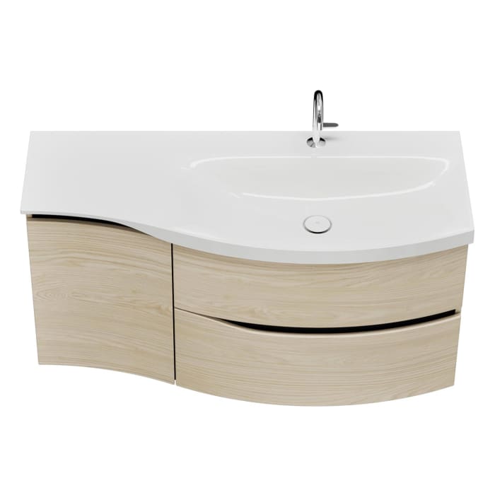 burgbad Sinea 3.0 Mineralguss-Waschtisch mit Unterschrank, 122 cm, mit Griffleiste G0292