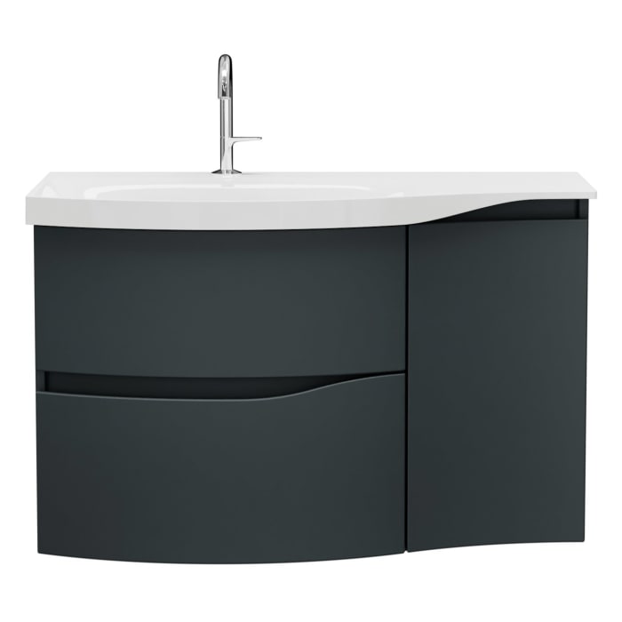 burgbad Sinea 3.0 Mineralguss-Waschtisch mit Unterschrank, 92 cm, mit Griffleiste G0167