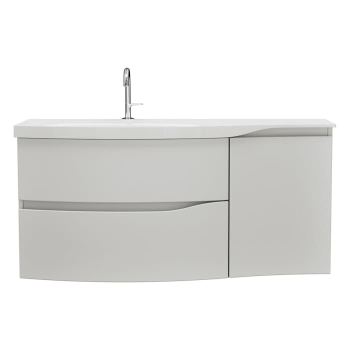 burgbad Sinea 3.0 Mineralguss-Waschtisch mit Unterschrank, 122 cm, mit Griffleiste G0167