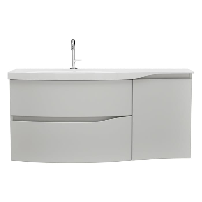 burgbad Sinea 3.0 Mineralguss-Waschtisch mit Unterschrank, 122 cm, mit Griffleiste G0167