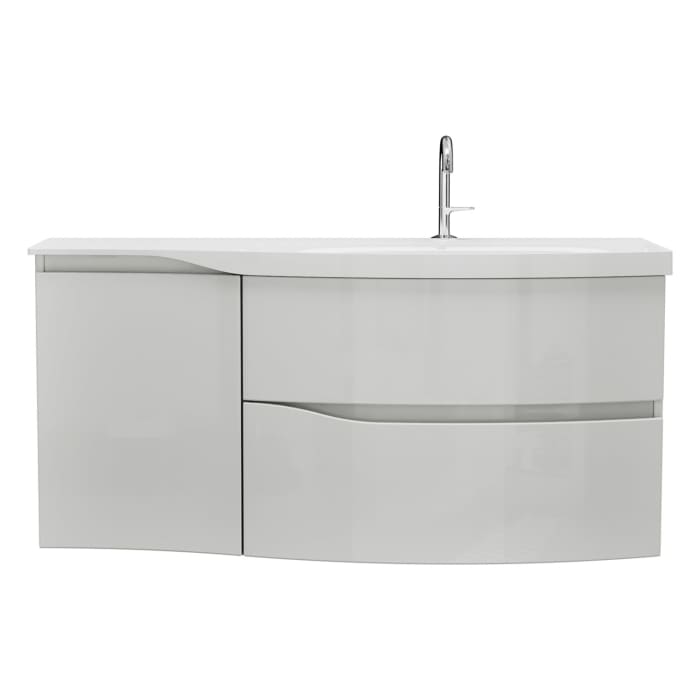 burgbad Sinea 3.0 Mineralguss-Waschtisch mit Unterschrank, 122 cm, mit Griffleiste G0167