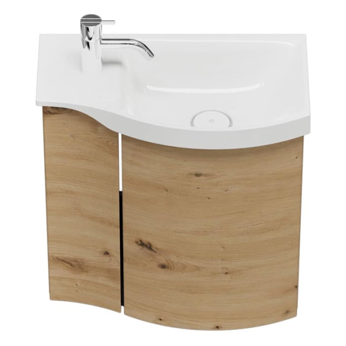 burgbad Sinea 3.0 Mineralguss-Waschtisch mit Unterschrank, 52 cm