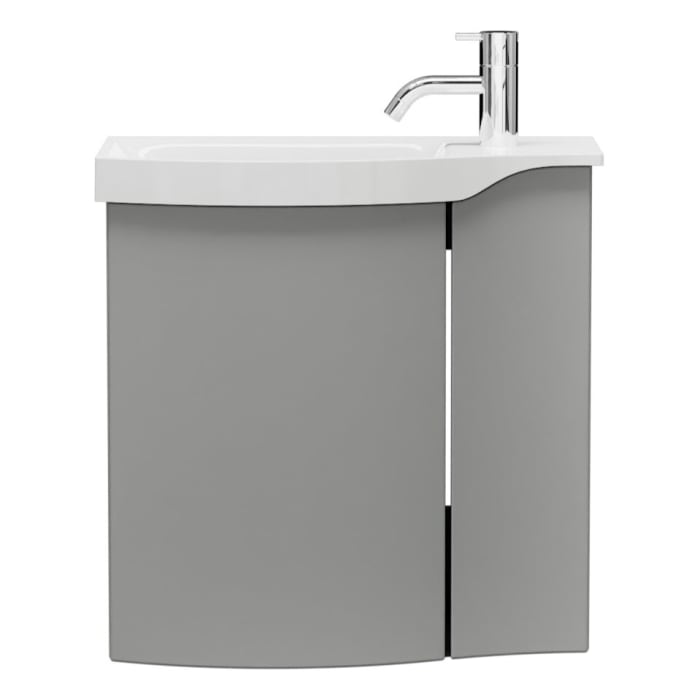 burgbad Sinea 3.0 Mineralguss-Waschtisch mit Unterschrank, 52 cm