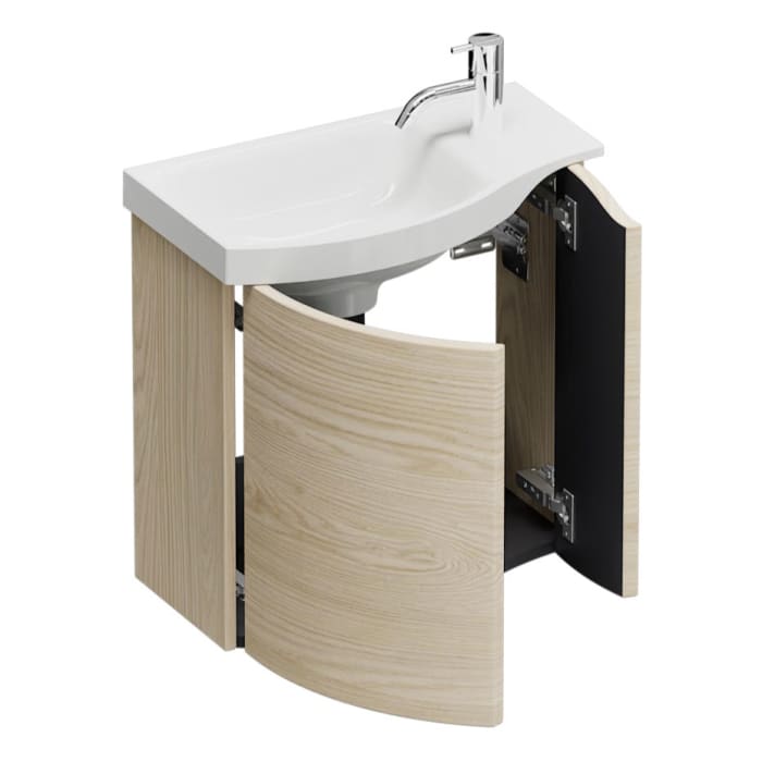 burgbad Sinea 3.0 Mineralguss-Waschtisch mit Unterschrank, 52 cm