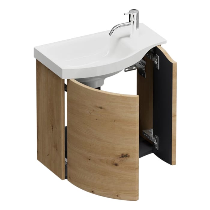 burgbad Sinea 3.0 Mineralguss-Waschtisch mit Unterschrank, 52 cm