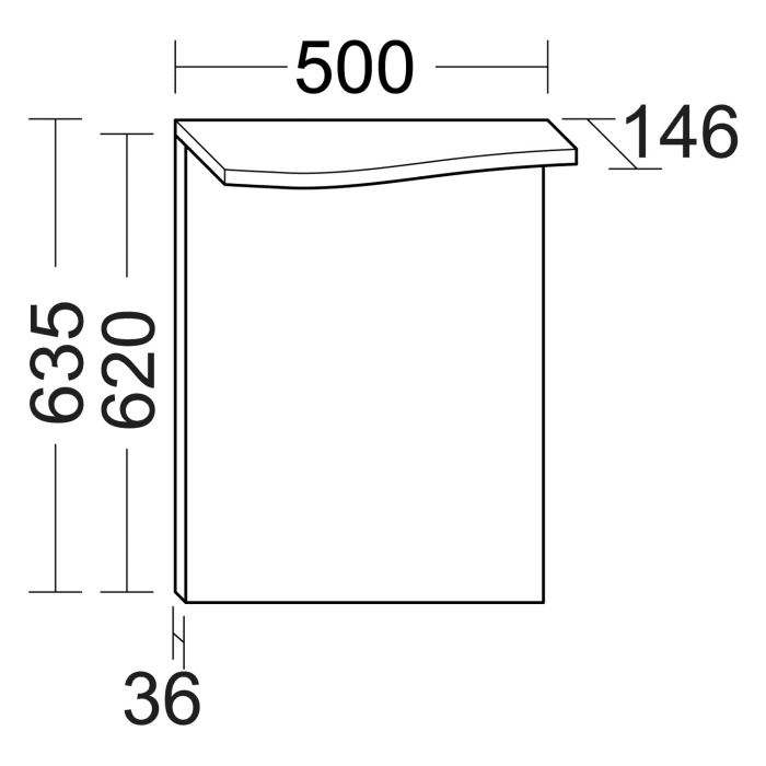 burgbad Sinea 3.0 Spiegel mit horizontaler LED-Beleuchtung 50 cm