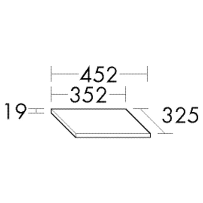 burgbad SYS30 Abdeckplatte 35,2 x 32,5 cm