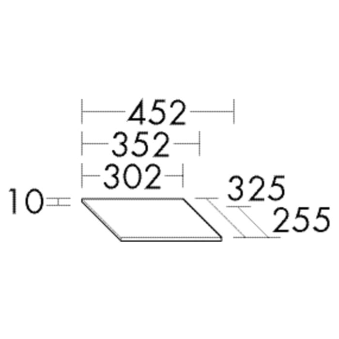burgbad SYS30 Abdeckplatte 45,2 x 32,5 cm