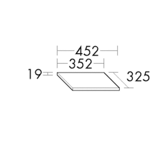 burgbad SYS30 Abdeckplatte 45,2 x 32,5 cm