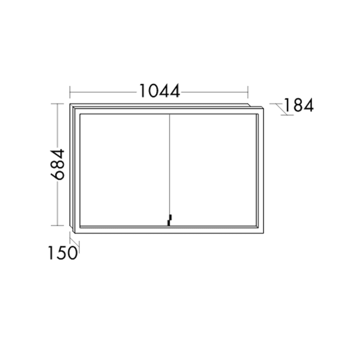 burgbad SYS30 Echo Spiegelschrank mit umlaufender LED-Beleuchtung 100 x 68 cm