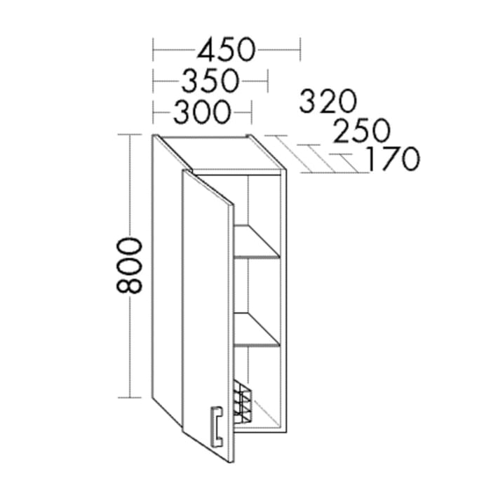 burgbad SYS30 Hängeschrank 45 x 32 x 80 cm
