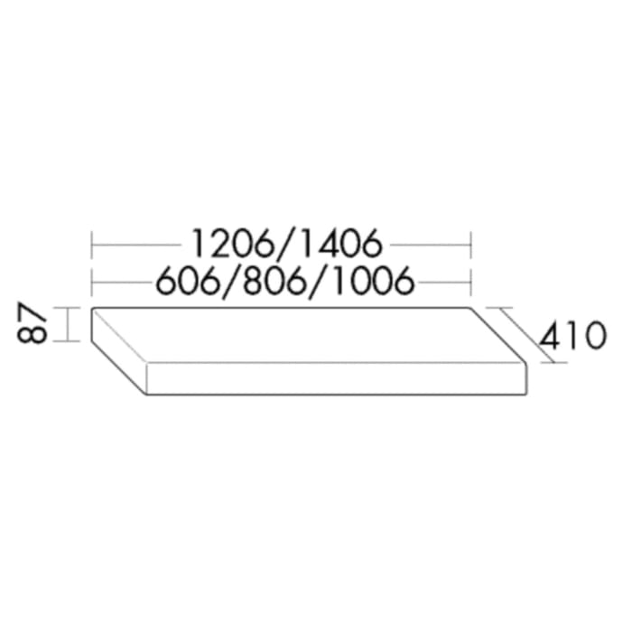 burgbad SYS30 Konsolenplatte 100,6 x 41 cm