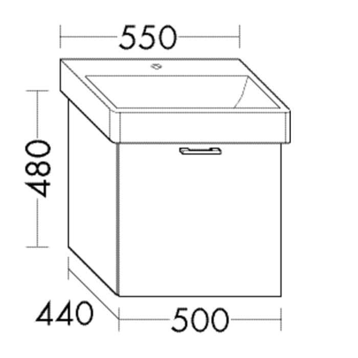 burgbad SYS30 Waschtischunterschrank 50 x 44 cm zu Laufen Pro S