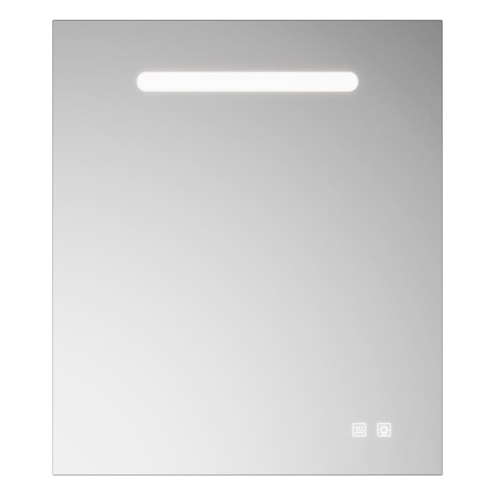 burgbad Vry Spiegel 60 cm mit LED-Beleuchtung und Spiegelheizung