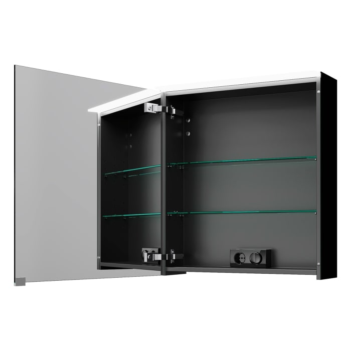 burgbad Vry Spiegelschrank 60,6 cm mit horizontaler LED-Beleuchtung