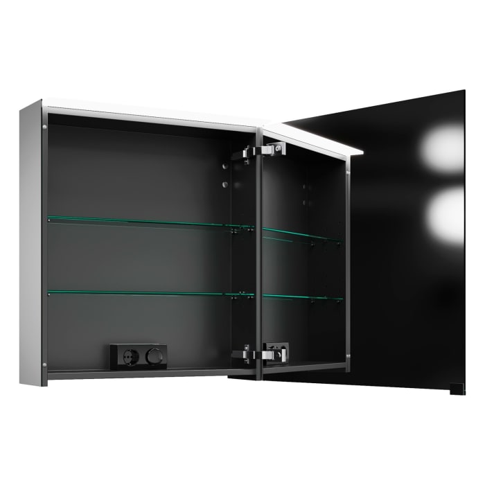 burgbad Vry Spiegelschrank 60,6 cm mit horizontaler LED-Beleuchtung