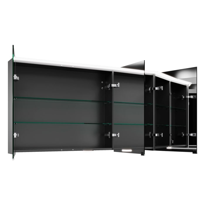 burgbad Vry Spiegelschrank 120,6 cm mit horizontaler LED-Beleuchtung und Waschtischbeleuchtung