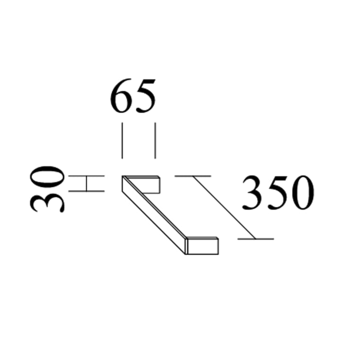 burgbad Fiumo Handtuchhalter für Waschtischunterschrank 35 cm
