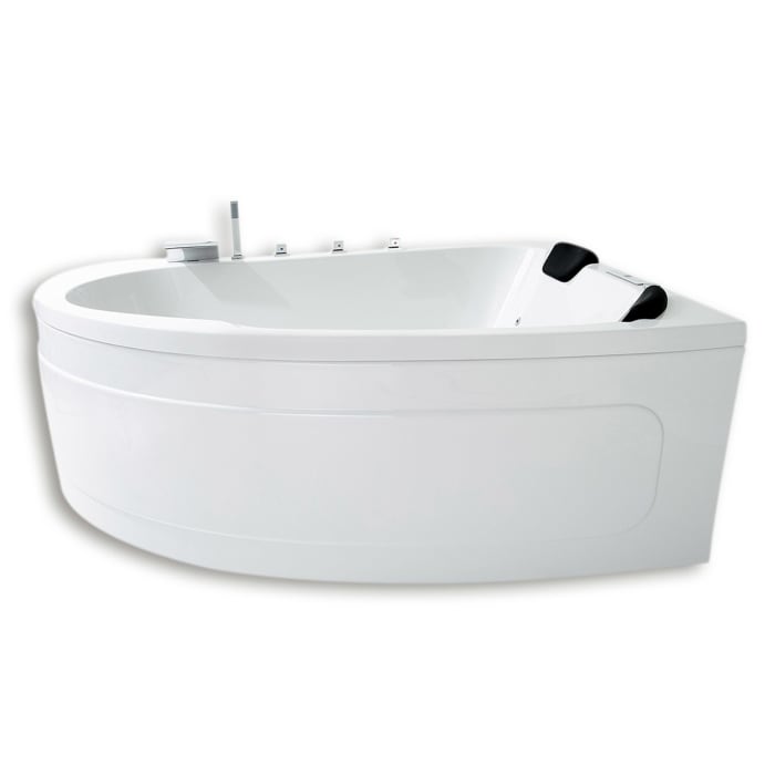 Caribia Delta XL Premium Whirlpool 180 x 130 cm mit Schürze, für Ecke rechts