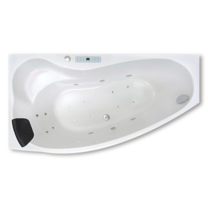 Caribia Mini Corner Premium Whirlpool 160 x 90 cm ohne Schürze, für Ecke links