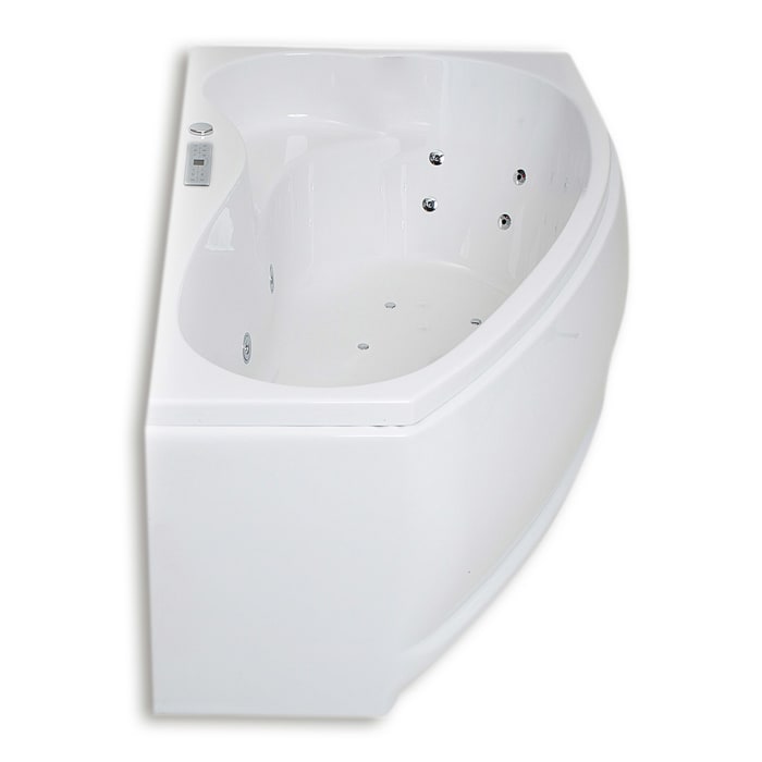 Caribia Mini Corner Premium Whirlpool 160 x 90 cm mit Schürze, für Ecke rechts