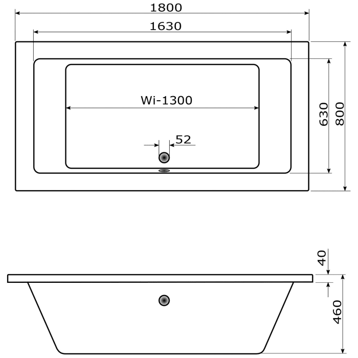 Caribia X-Tube Premium Whirlpool 180 x 80 cm ohne Schürze