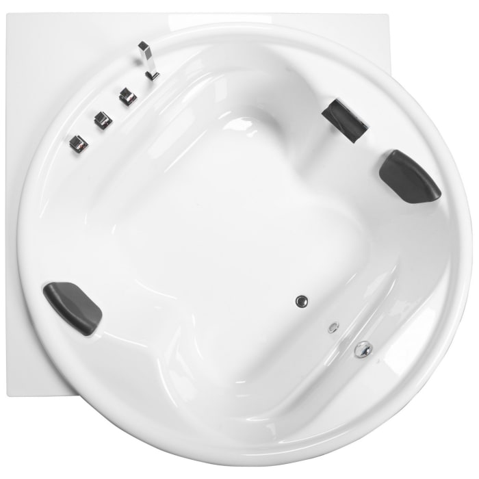 Caribia Vidal Premium Badewanne 186 x 186 cm, für Ecke, ohne Schürze