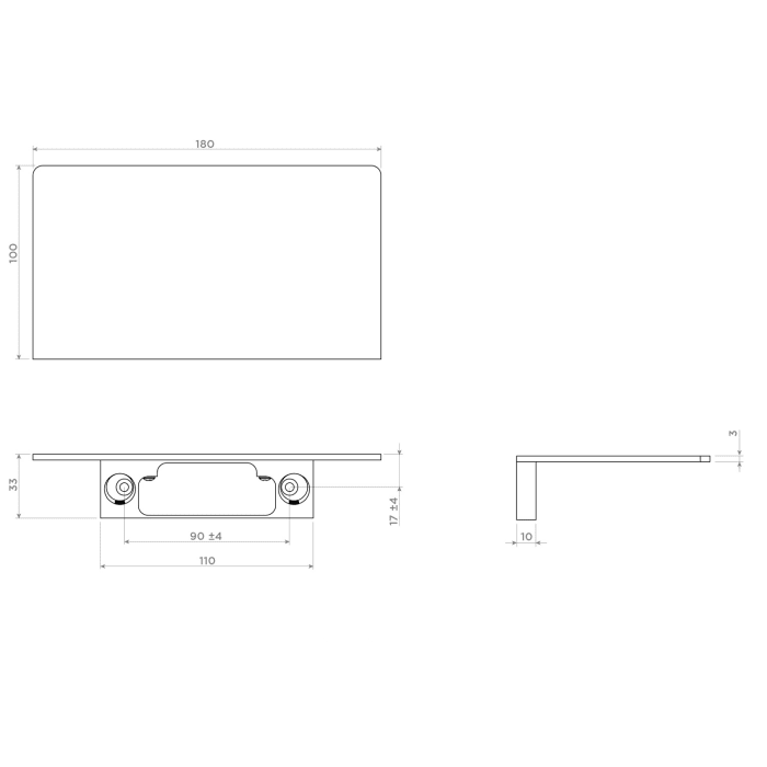 Clou Sjokker Duschablage 18 x 10 cm