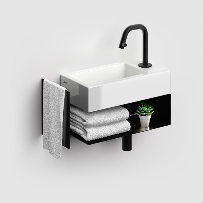 Clou Flush 3 Right Keramik-Handwaschbecken 36 x 18 cm mit Hahnloch rechts