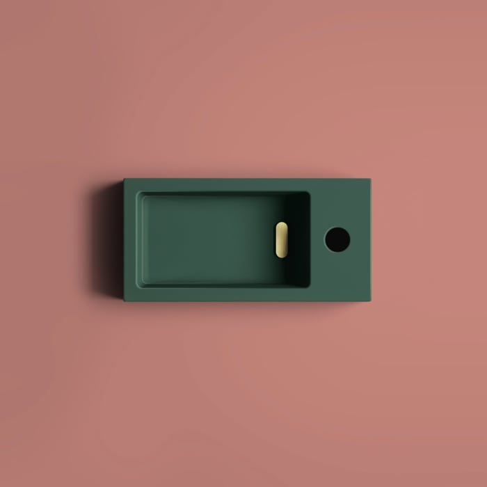 Clou Flush 3 Right Keramik-Handwaschbecken 36 x 18 cm mit Hahnloch rechts