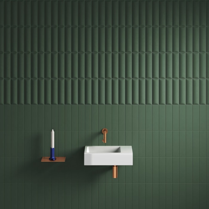 Clou Flush 3 Right Keramik-Handwaschbecken 36 x 18 cm mit Ablage rechts, ohne Hahnloch