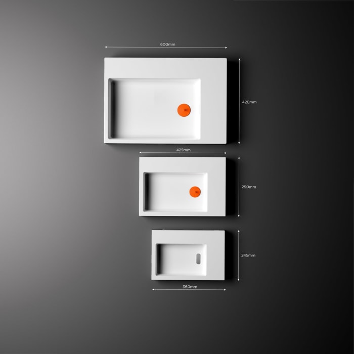 Clou New Flush 2 Plus Keramik-Handwaschbecken 42,5 x 29 cm mit Hahnloch rechts