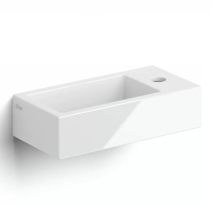 Clou Flush 3 Right Keramik - Handwaschbecken 36 cm mit Unterschrank