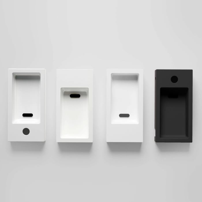 Clou Flush 3 Left Keramik-Handwaschbecken 36 x 18 cm mit Ablage links, ohne Hahnloch