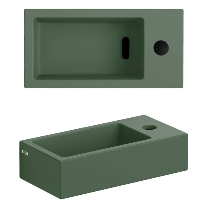 Clou Flush 3 Right Keramik-Handwaschbecken 36 x 18 cm mit Hahnloch rechts