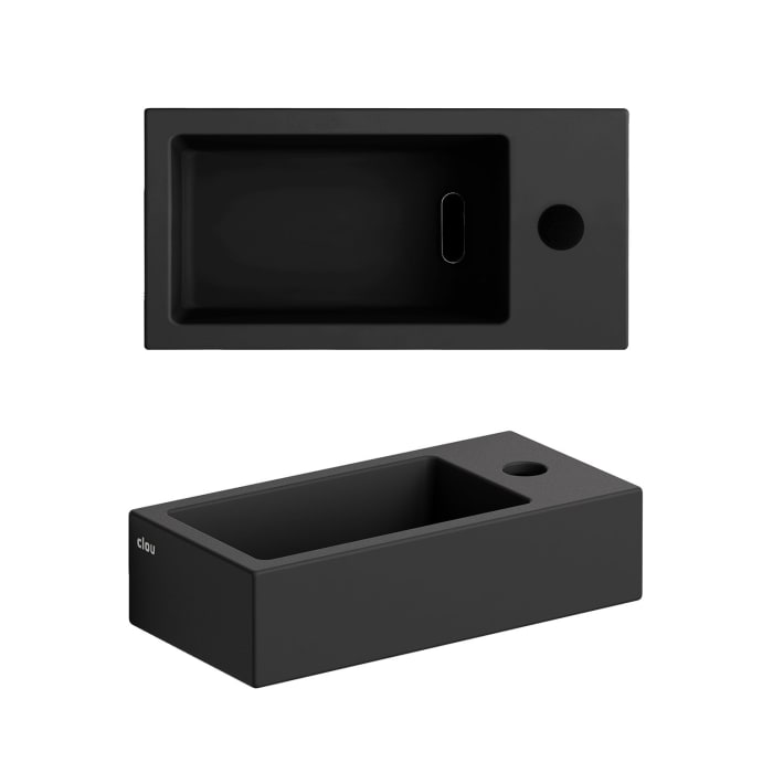Clou Flush 3 Right Keramik-Handwaschbecken 36 x 18 cm mit Hahnloch rechts